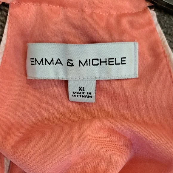 Emma & Michele Coral and Peach Dress - Picture 2 of 4